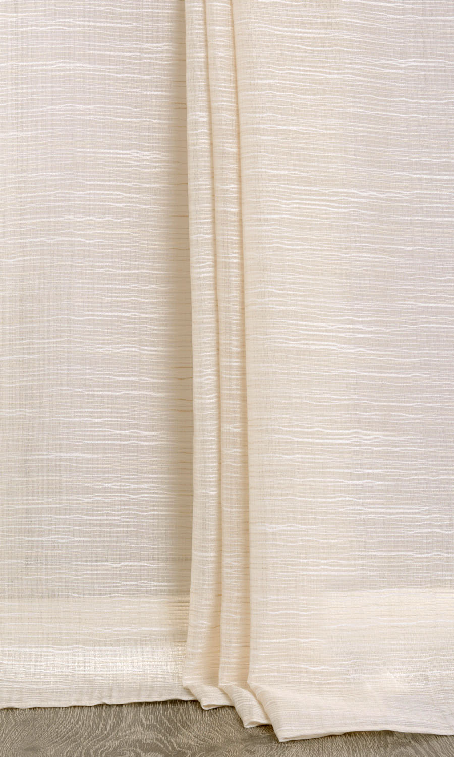Sheer Fabric By the Metre for Curtains & Drapes (Warm Ivory)