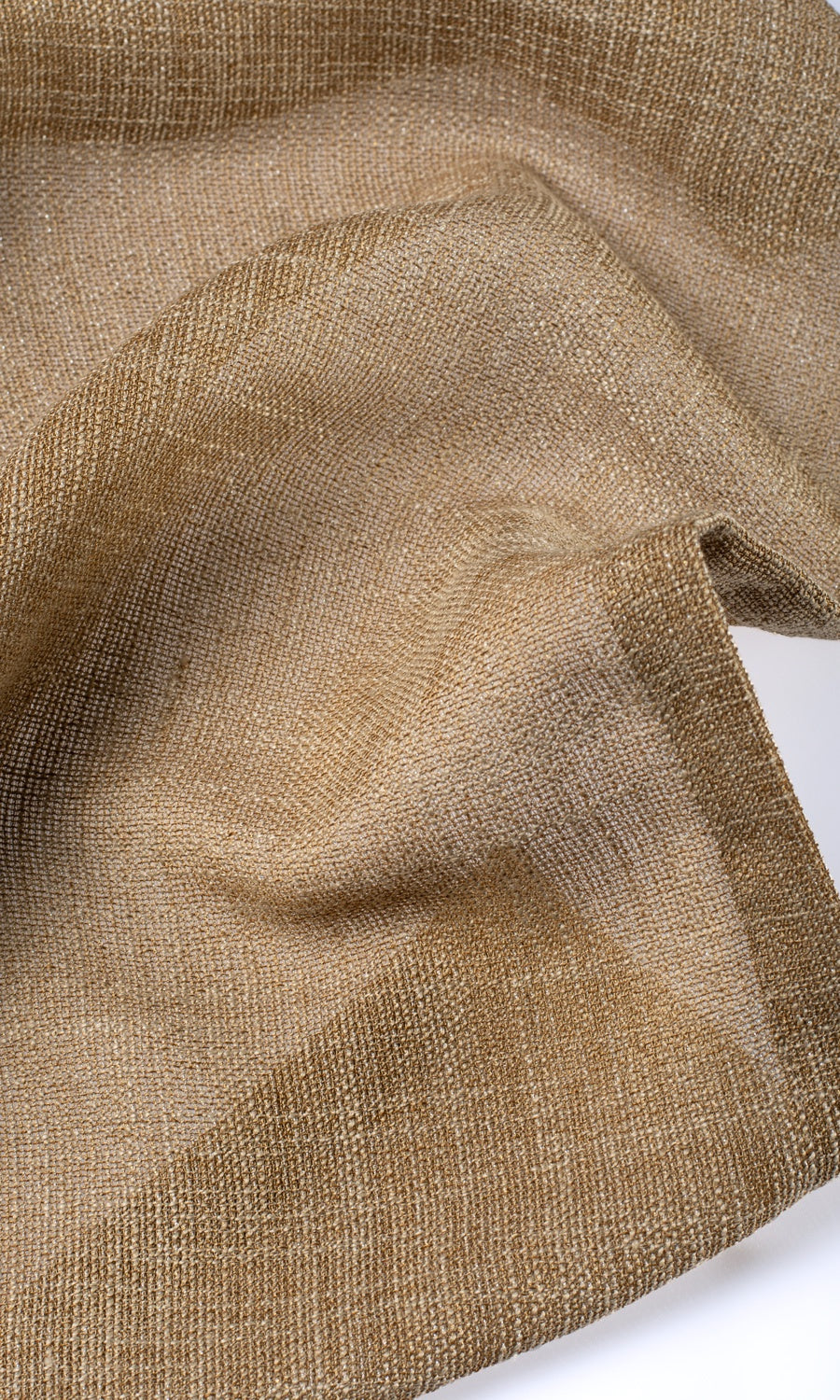 Textured Sheer Window Treatments Fabric Sample (Peanut Brown)