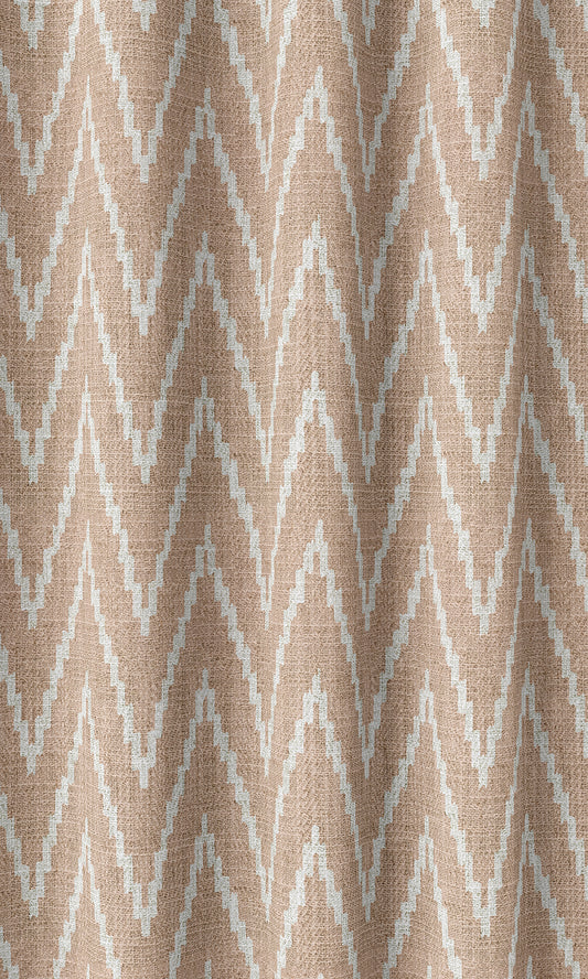 Chevron Print Home Décor Fabric Sample (Blush Pink/ White)