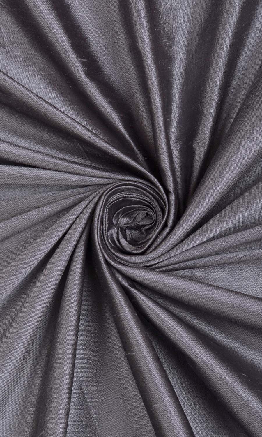 Shantung Silk Home Décor Fabric By the Metre (Grey/ Purple)