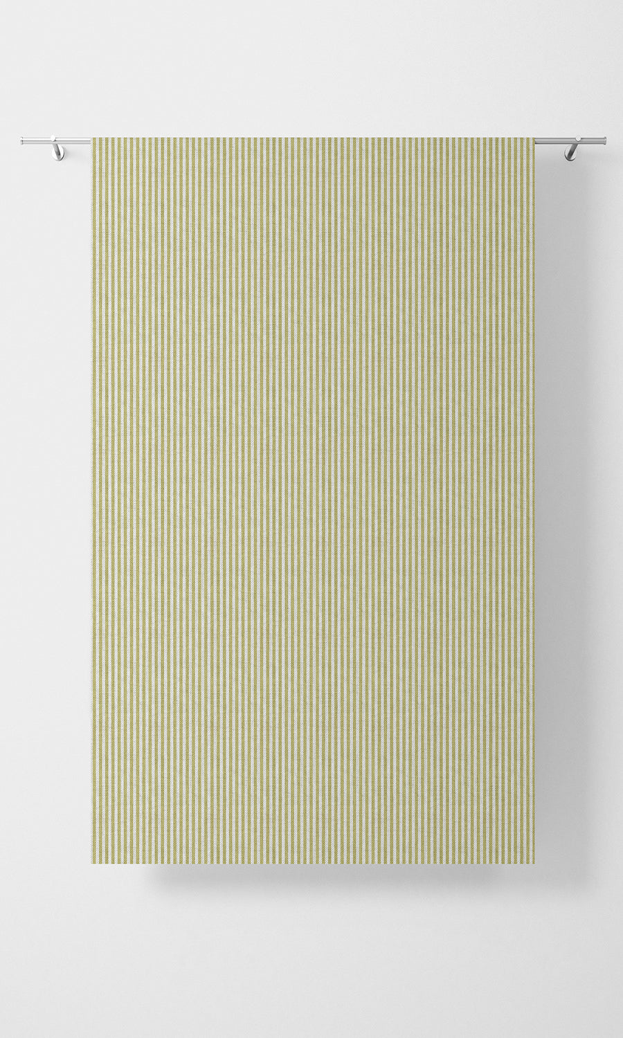 Striped Fabric Material By the Metre (Green/ White)