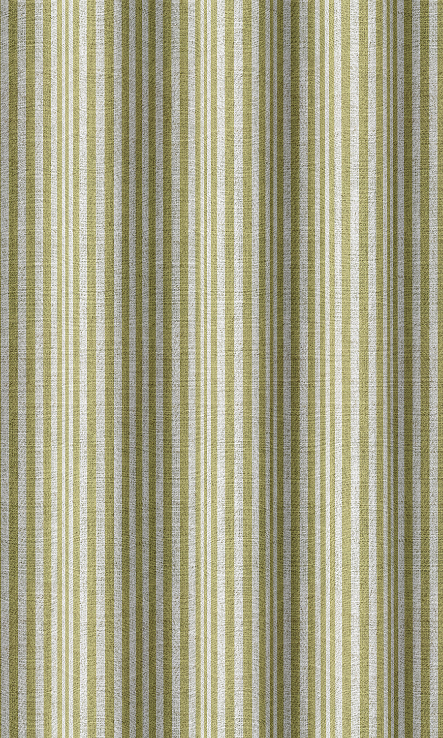 Striped Home Décor Fabric By the Metre (Chartreuse Green/ White)