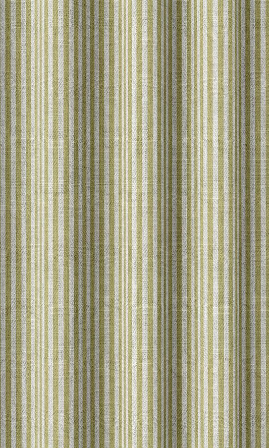 Striped Curtains (Chartreuse Green/ White)