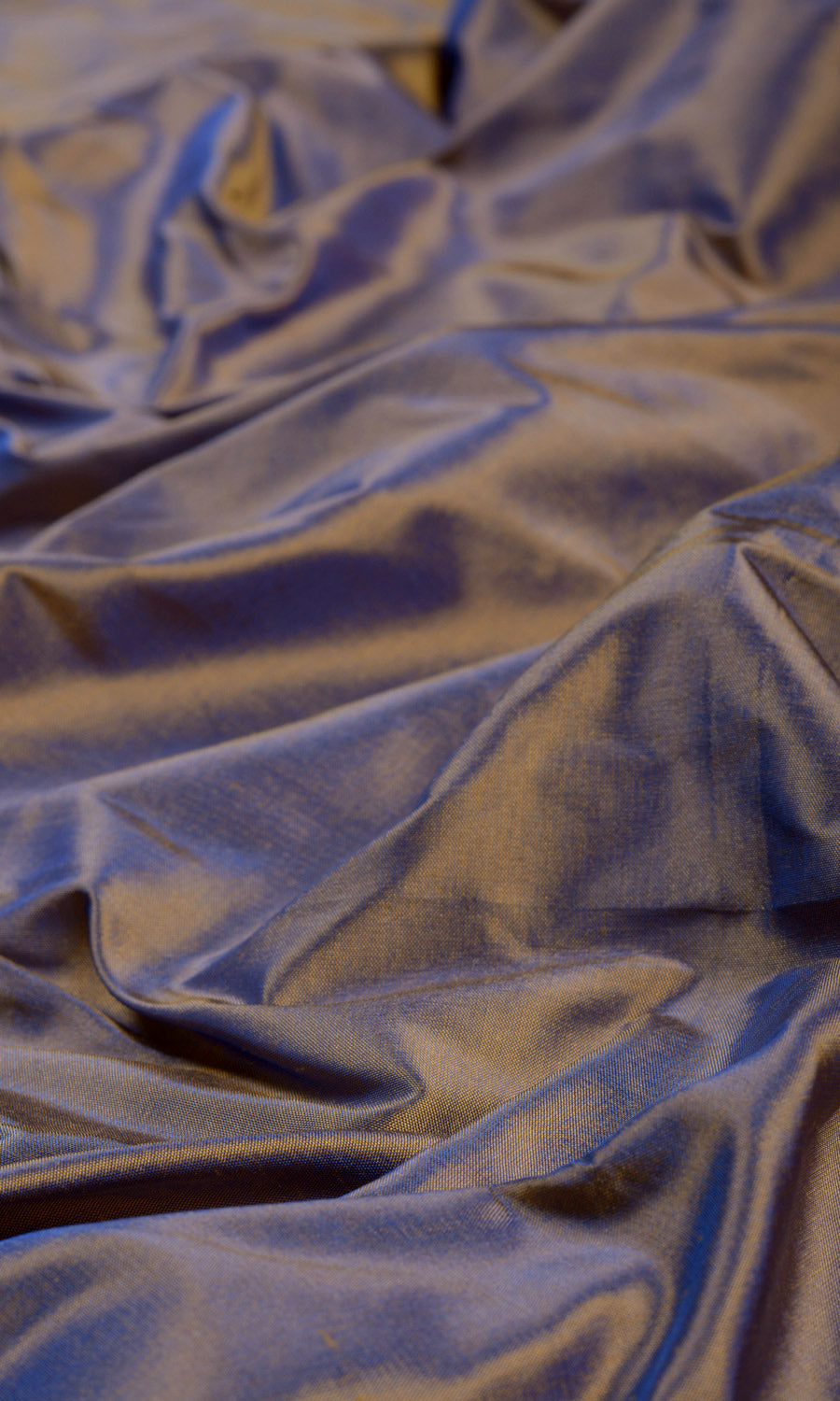 Shantung Silk Home Textile Fabric Material By the Metre (Purple/ Gold)