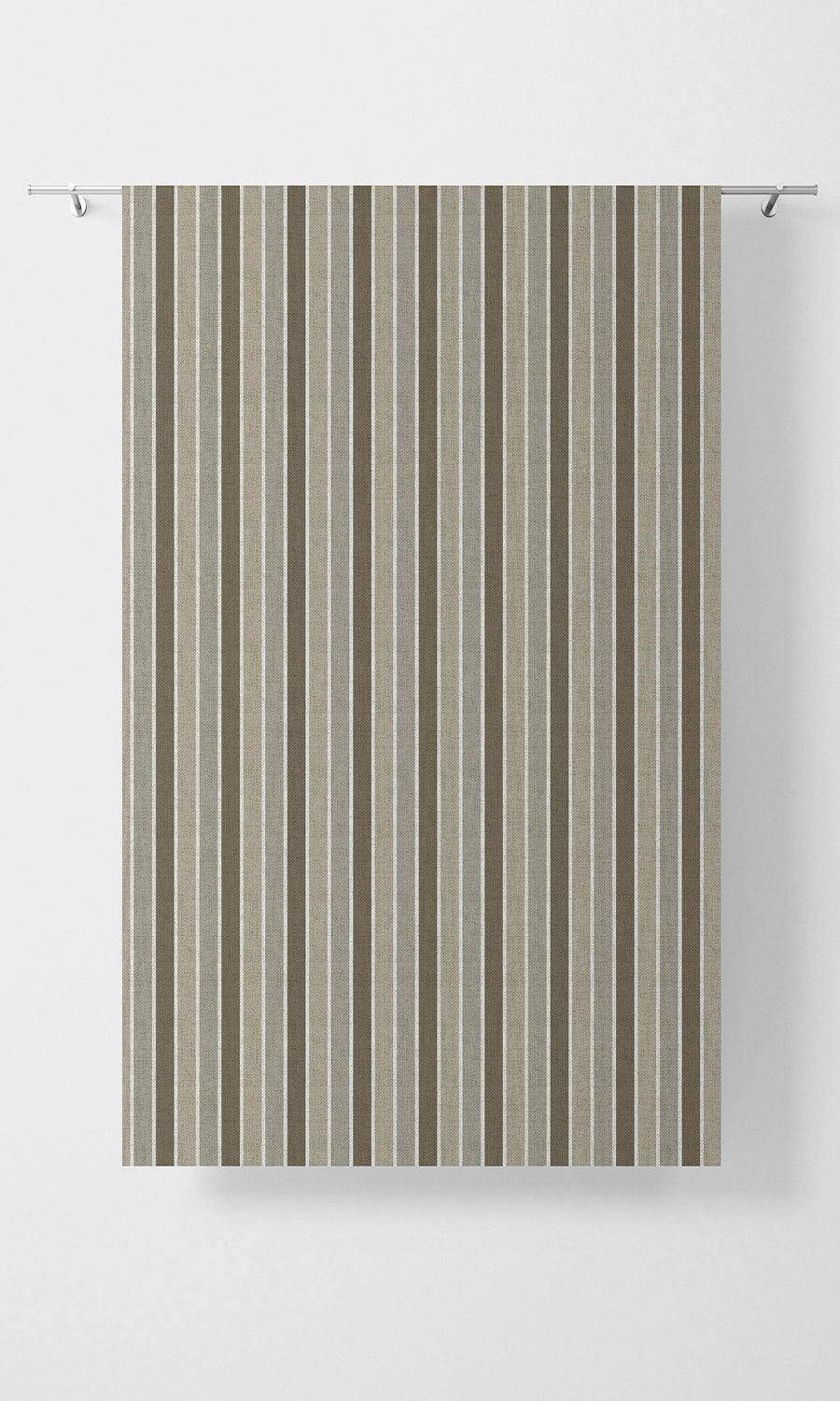 Striped Patterned Home Textile Fabric Material Sample (Beige/ Brown)