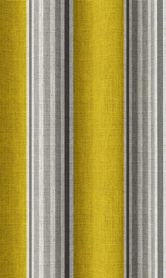 Striped Print Curtains (Sunflower Yellow)