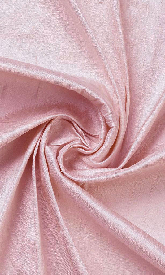 'Blushing Skies' Dupioni Silk Custom Size Curtain Panels (Pink)