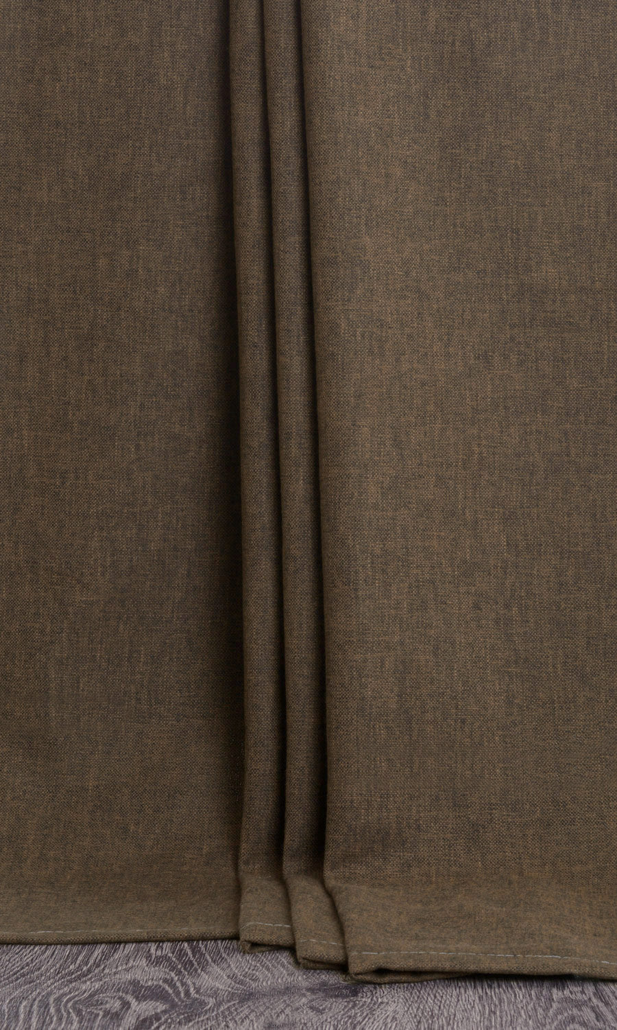 Poly-Linen Window Treatments Fabric Sample (Umber Brown/ Cedar Brown)