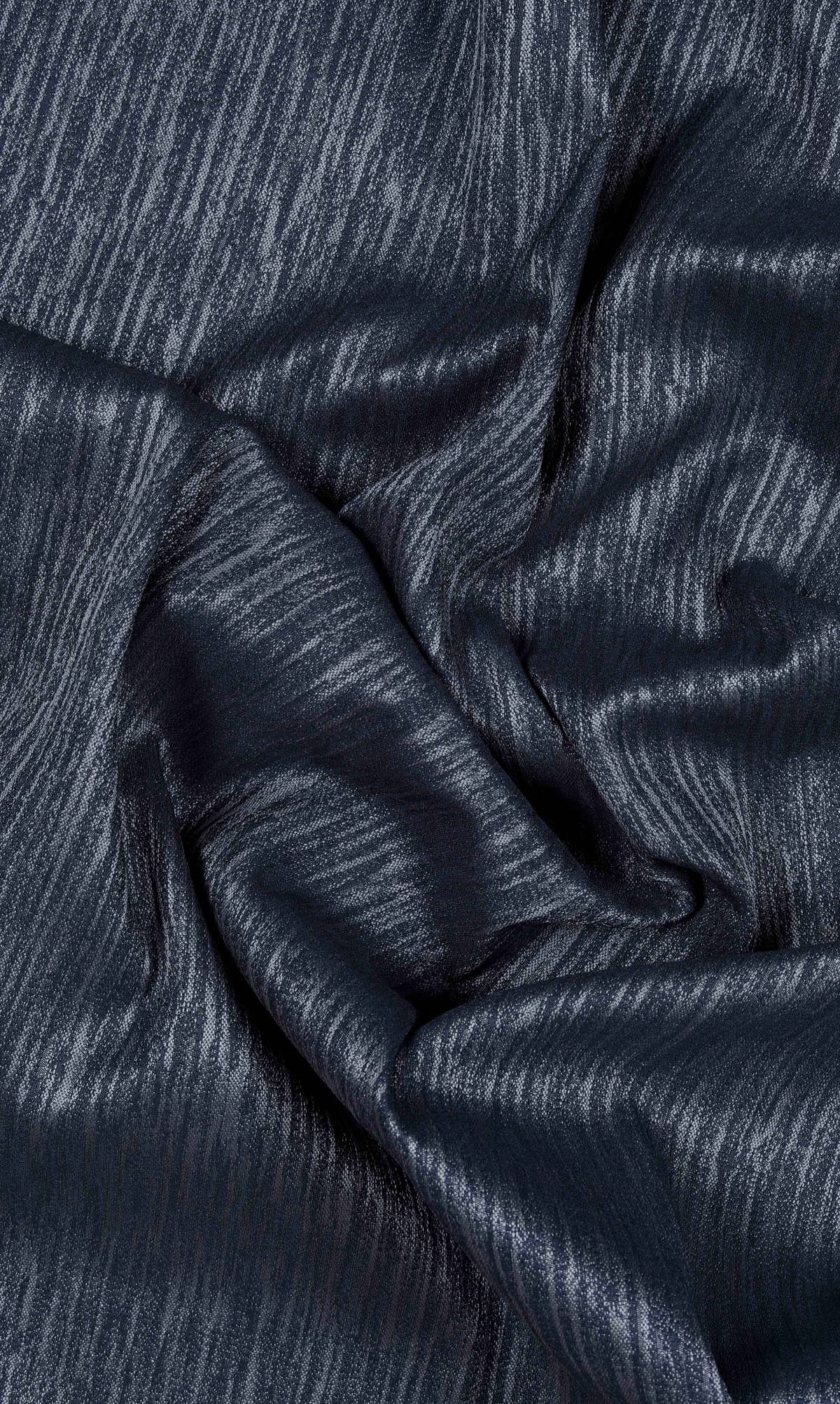 Textured Window Treatments Fabric By the Metre (Navy Blue)