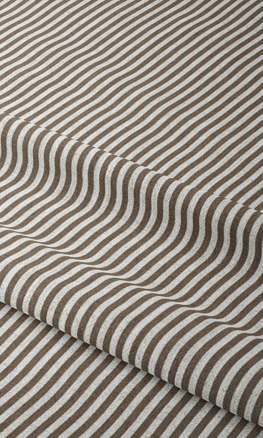 Modern Striped Print Home Textile Fabric Material By the Metre (Cedar Brown)