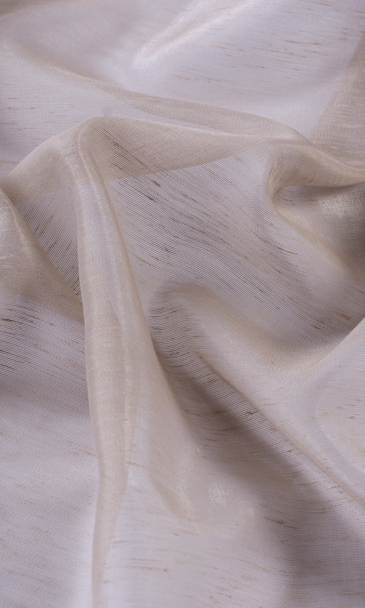 Textured Sheer Drapery (Hazelwood Beige/ Brown)