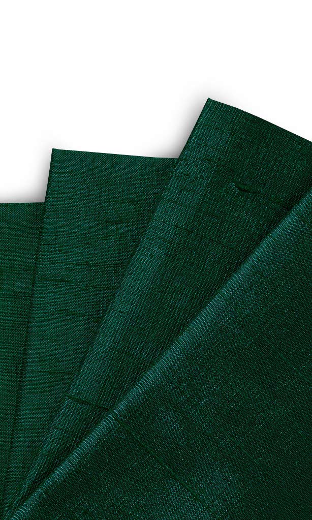 Pure Silk Window Treatments Fabric Sample (Hunter Green)