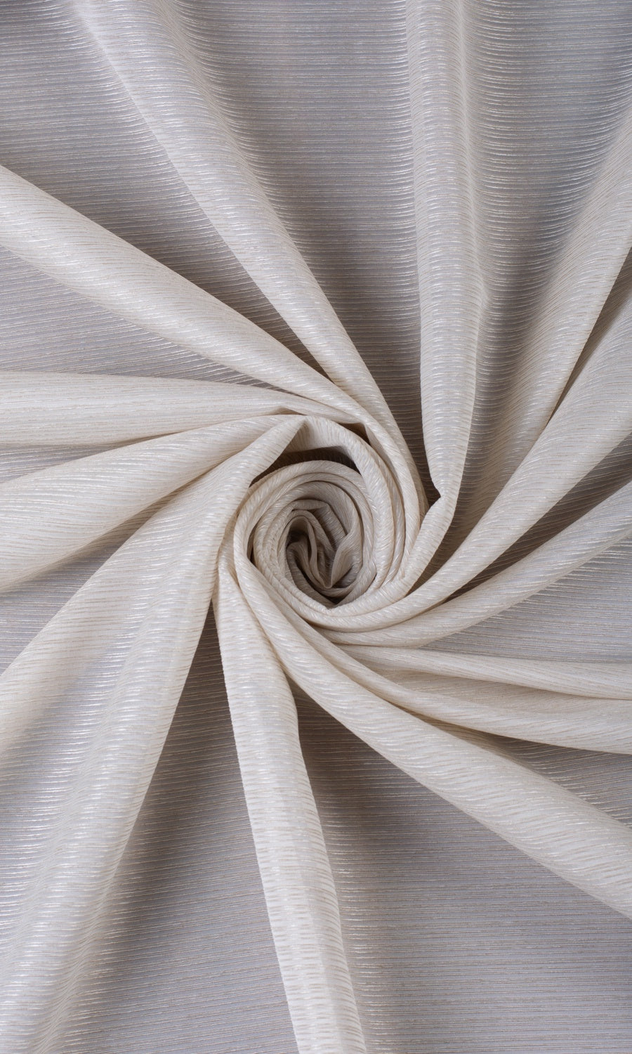 Textured Sheer Fabric Material By the Metre (Pale Beige/ Warm Ivory)