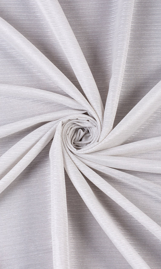Striped Semi-Sheer Curtains (Silver Grey)