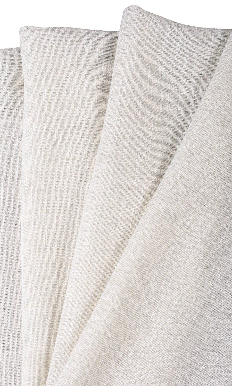 Textured Sheer Free Fabric Material Sample (Parchment White/ Greige)