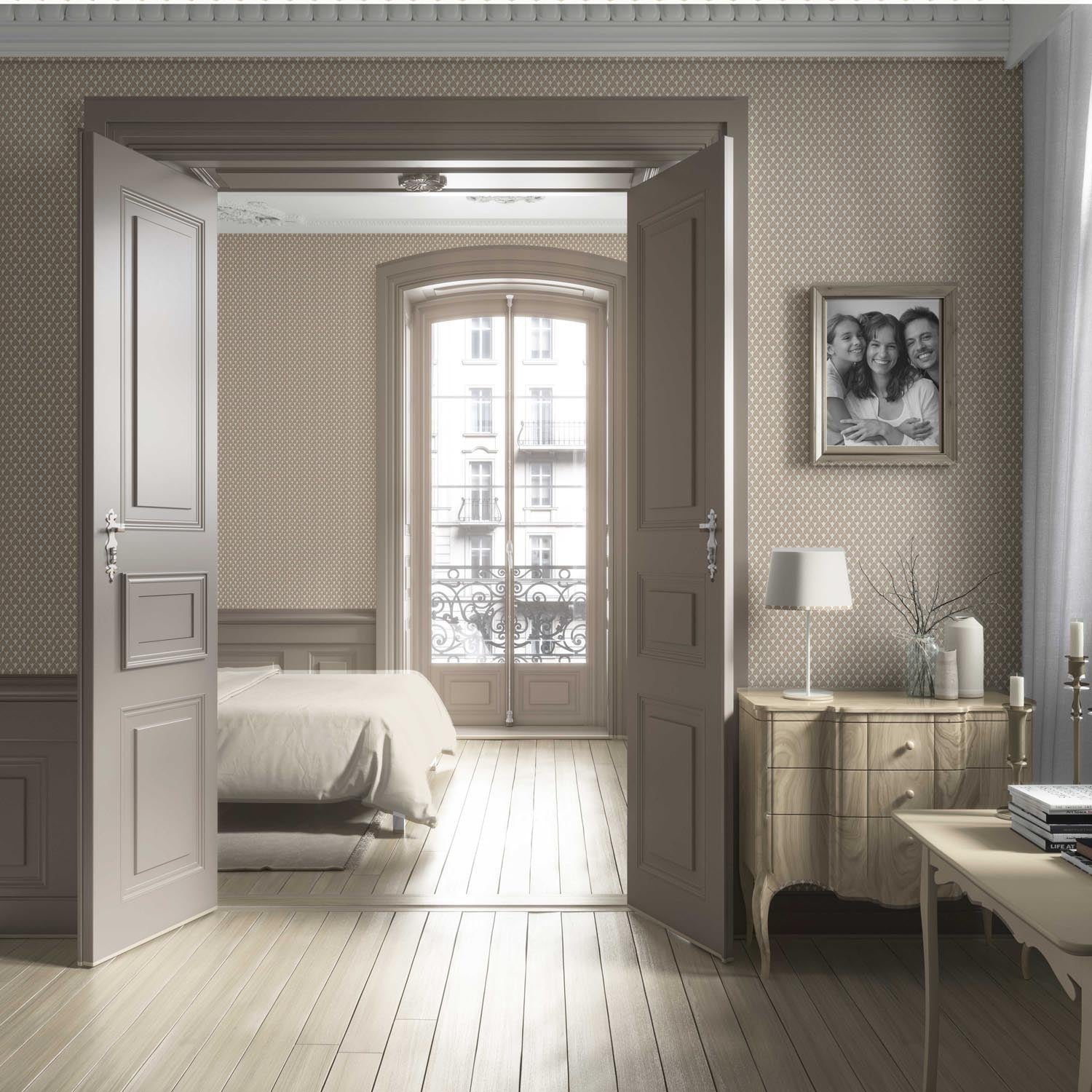 Neutral-Toned/ Small Geometric Print Living Room Wallpaper (Brown/ Beige/ White)