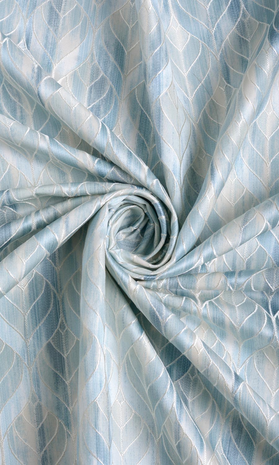 Petal Patterned Home Textile Fabric Material Sample (Blue)
