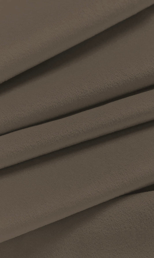 Velvet Home Décor Fabric By the Metre (Mocha Brown)