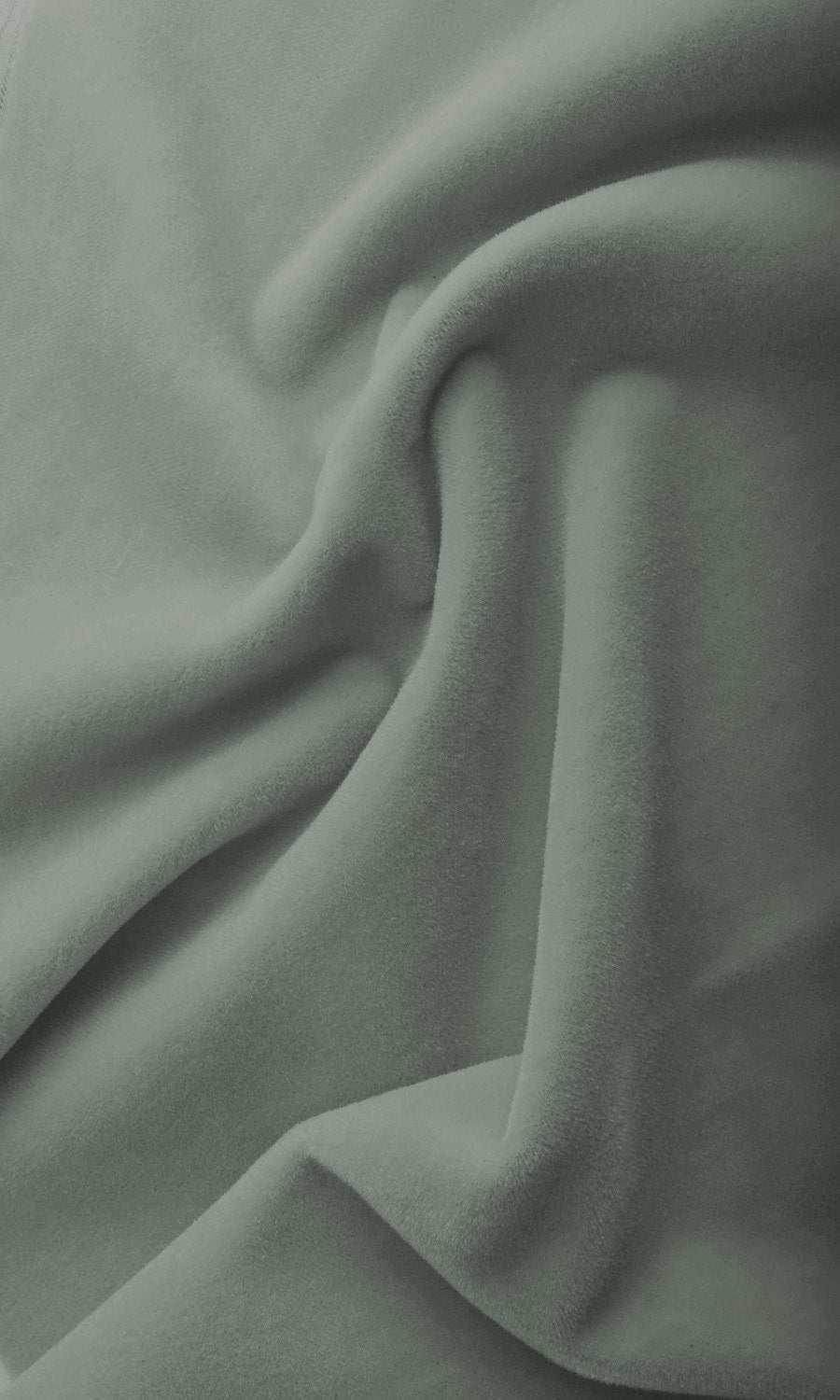 Velvet Home Textile Fabric Material By the Metre (Soft Green-Gray)