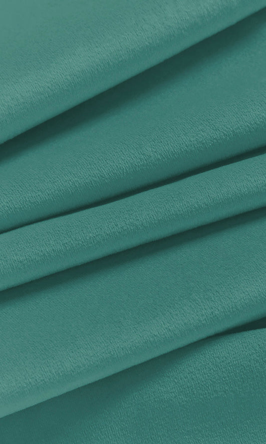 Velvet Curtains (Teal/ Blue-Green)