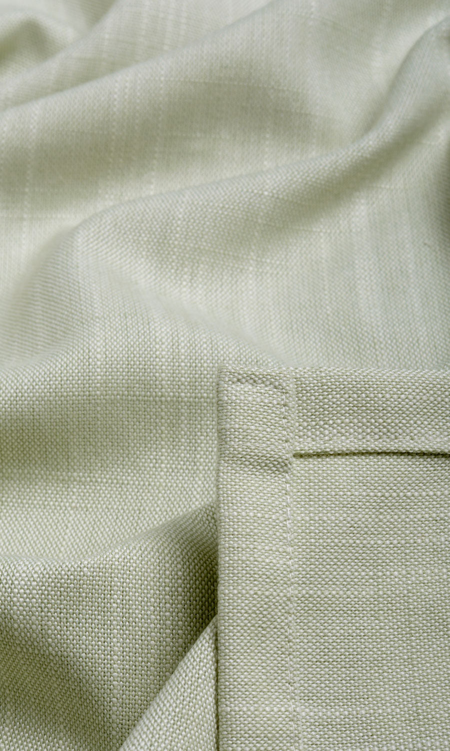 Plain Linen Texture Fabric Material By the Metre (Mint Green)