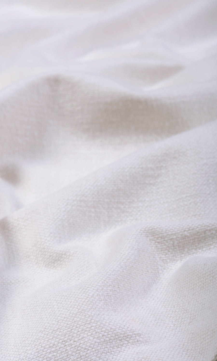 Linen Blend Free Fabric Material Sample (White)
