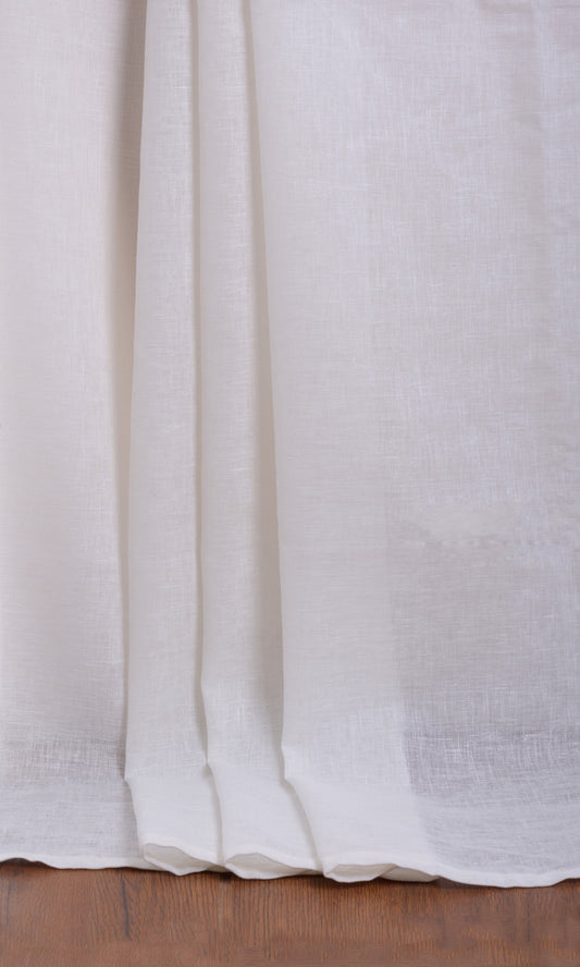 Sheer Home Décor Fabric By the Metre (White/ Ivory)