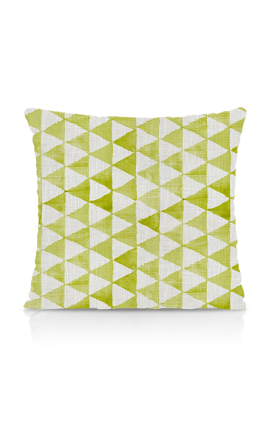 Triagonal Print Home Textile Fabric Material Sample (White/ Green)