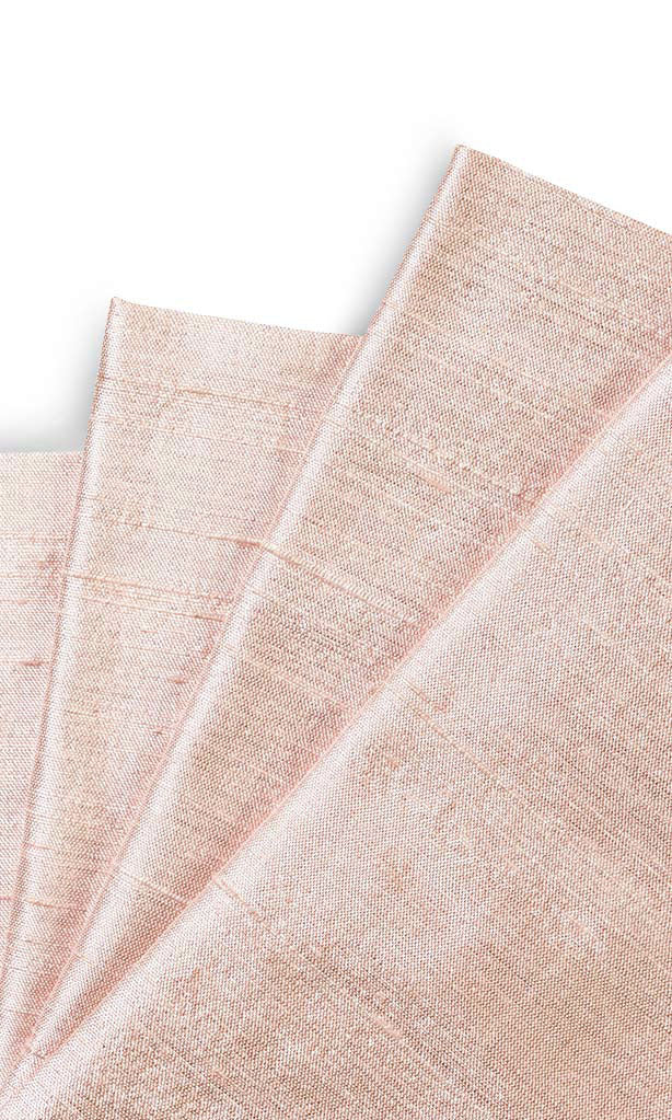 Dupioni Silk Window Treatments Fabric Sample (Blush Pink)