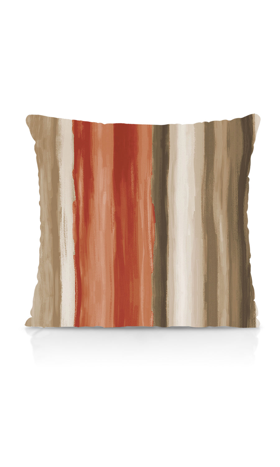 Room Darkening Striped Fabric Material By the Metre (Red/ Brown)