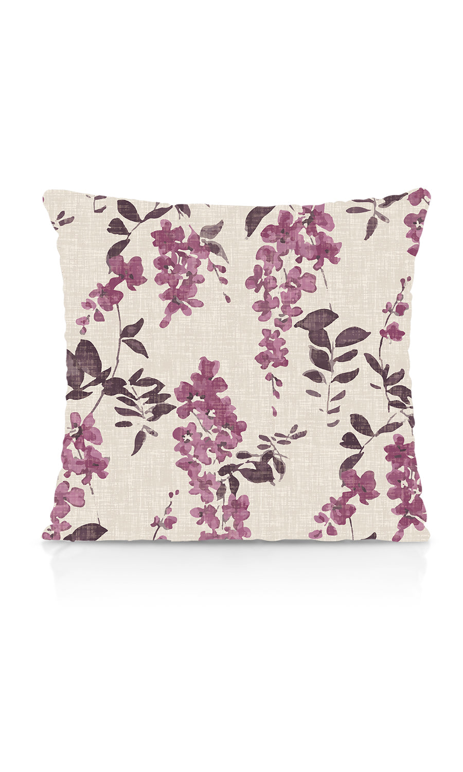 Dimout Floral Free Fabric Material Sample (Purple/ Grey)