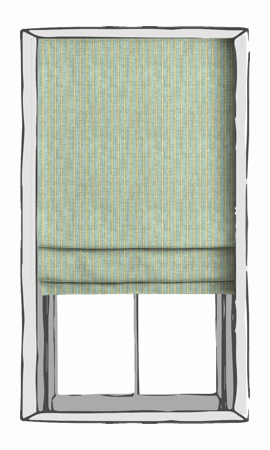 Geometric Print Window Treatments Fabric By the Metre (Turquoise Blue/ Green)