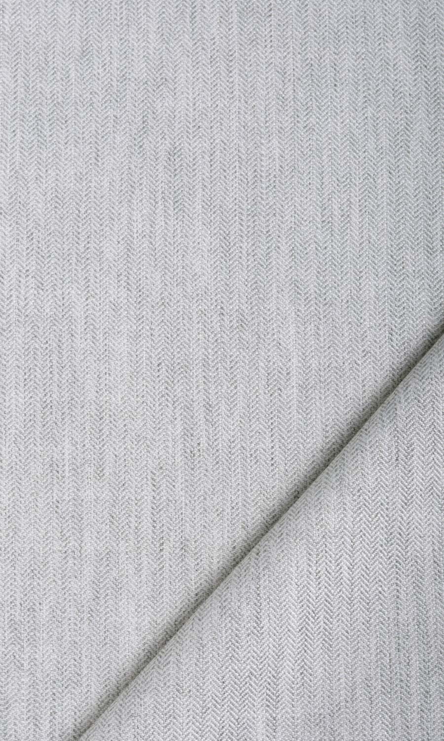 Herringbone Textured Fabric Material By the Metre (Smoke White)