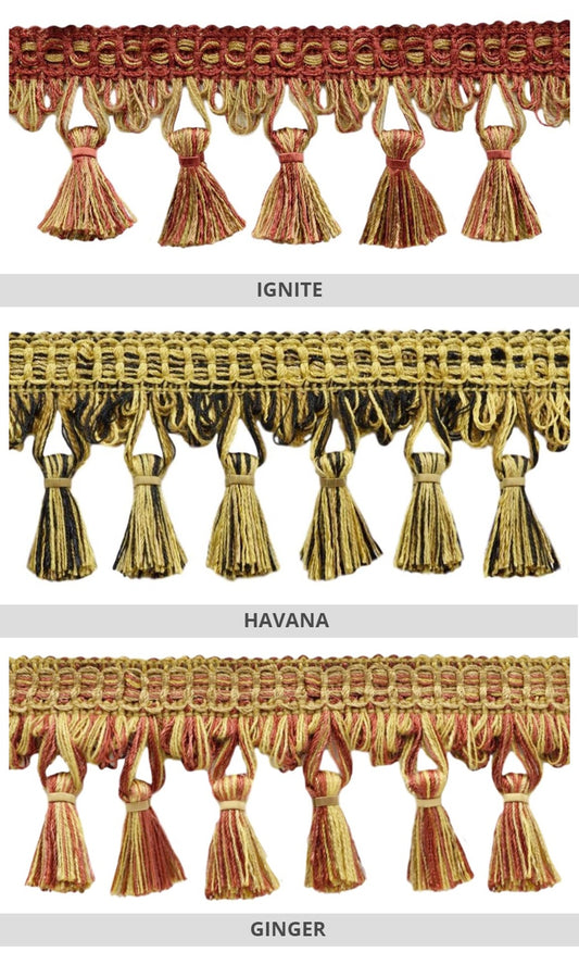 Made-to-measure curtain tassel trimming