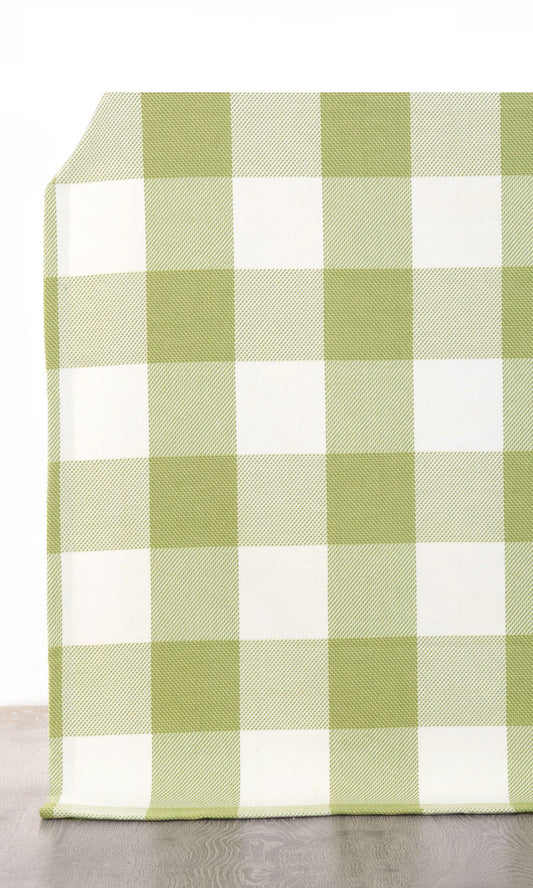 Buffalo Check Home Décor Fabric By the Metre (Olive Green/ White)