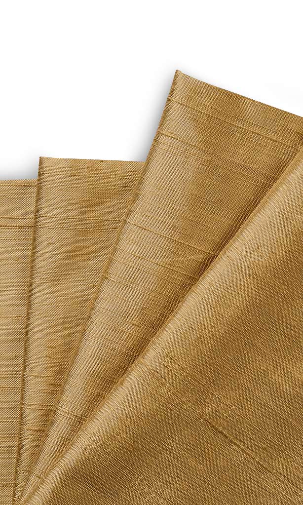 Pure Silk Window Treatments Fabric Sample (Golden Brown)
