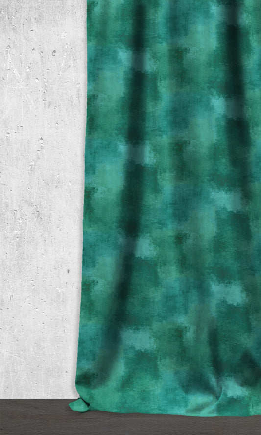 Dimout Curtain Panels (Blue/ Green)