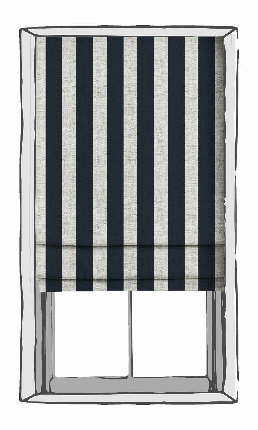 Striped Print Free Fabric Material Sample (Blue/ White)