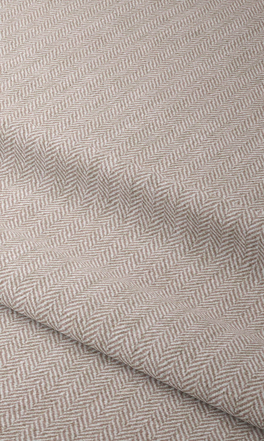 Herringbone Textured Home Textile Fabric Material By the Metre (Pink)