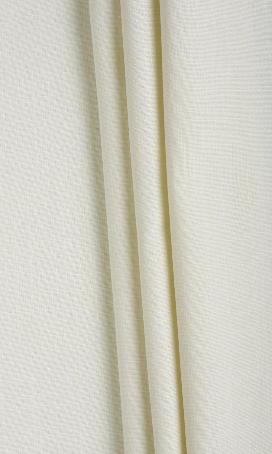 Plain Linen Texture Home Textile Fabric Material By the Metre (White)