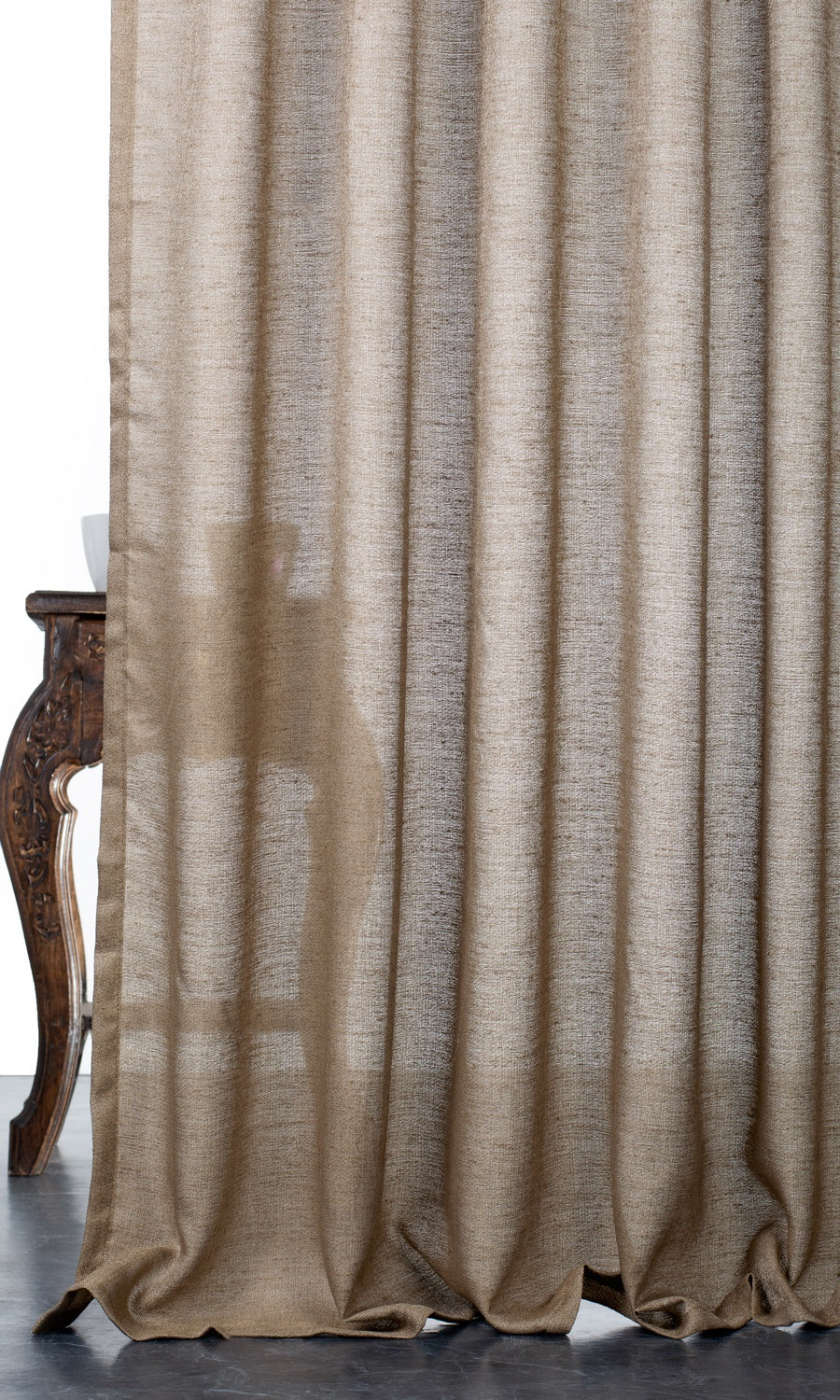 Semi-Sheer Home Décor Fabric Sample (Caramel Brown)
