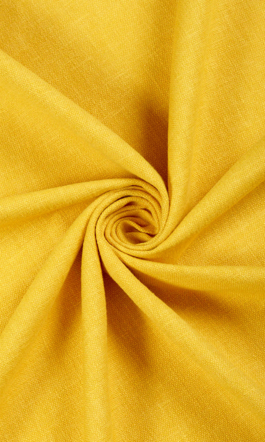 Linen Blend Home Décor Fabric Sample (Yellow)
