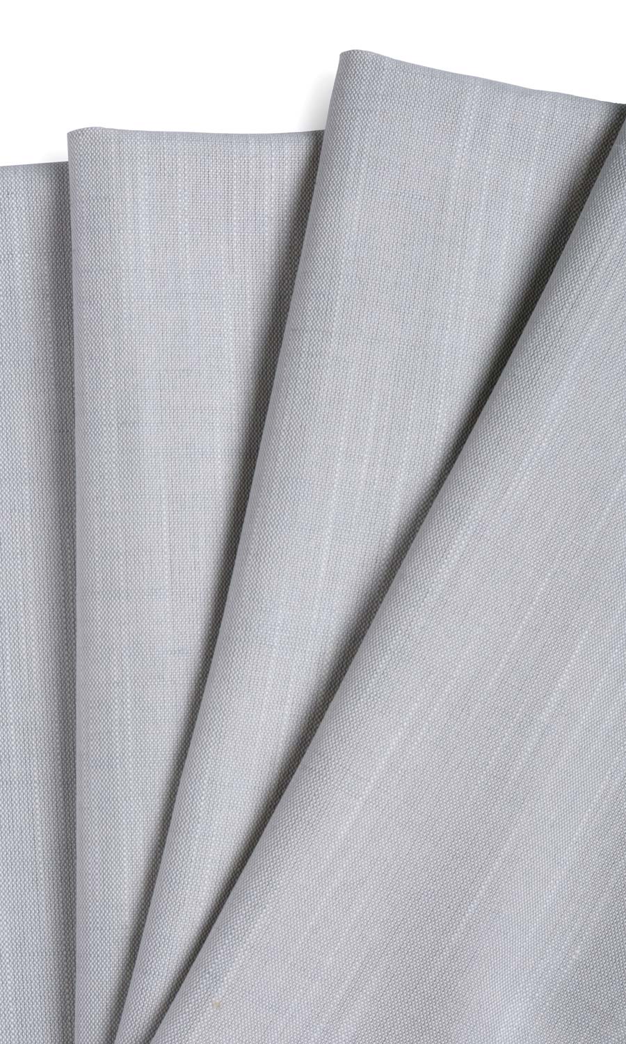 Plain Linen Texture Window Treatments Fabric By the Metre (Silver Grey)