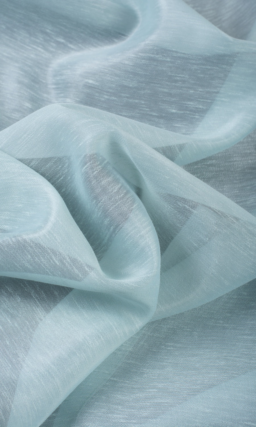 Textured Sheer/ Voile Fabric Material By the Metre (Light Blue)