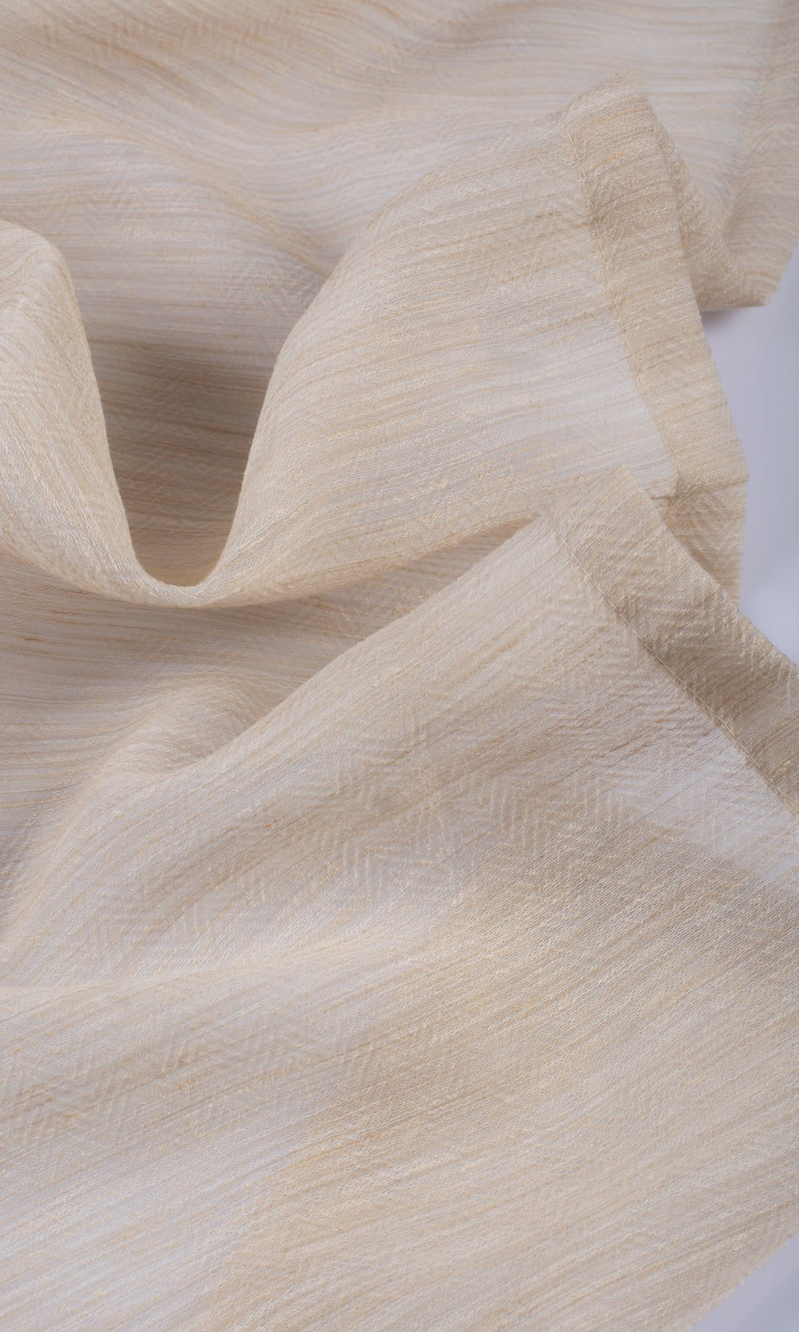 Sheer Fabric Sample for Curtains & Drapes (Pale Beige)