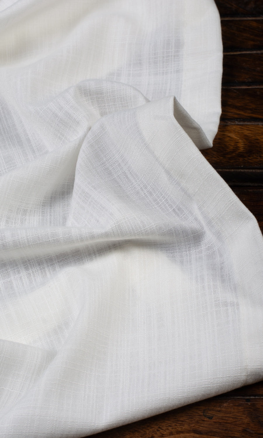 Semi-Sheer Fabric Sample for Curtains & Drapes (White)