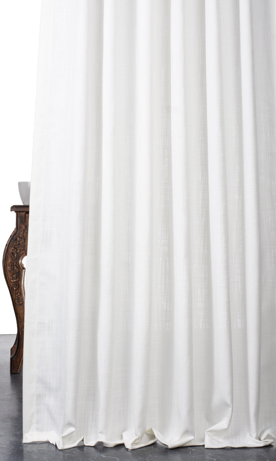 Semi-Sheer Window Treatments Fabric Sample (White)