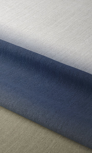 3-Tone Ombre Fabric Material By the Metre (Blue/ Stone Grey)