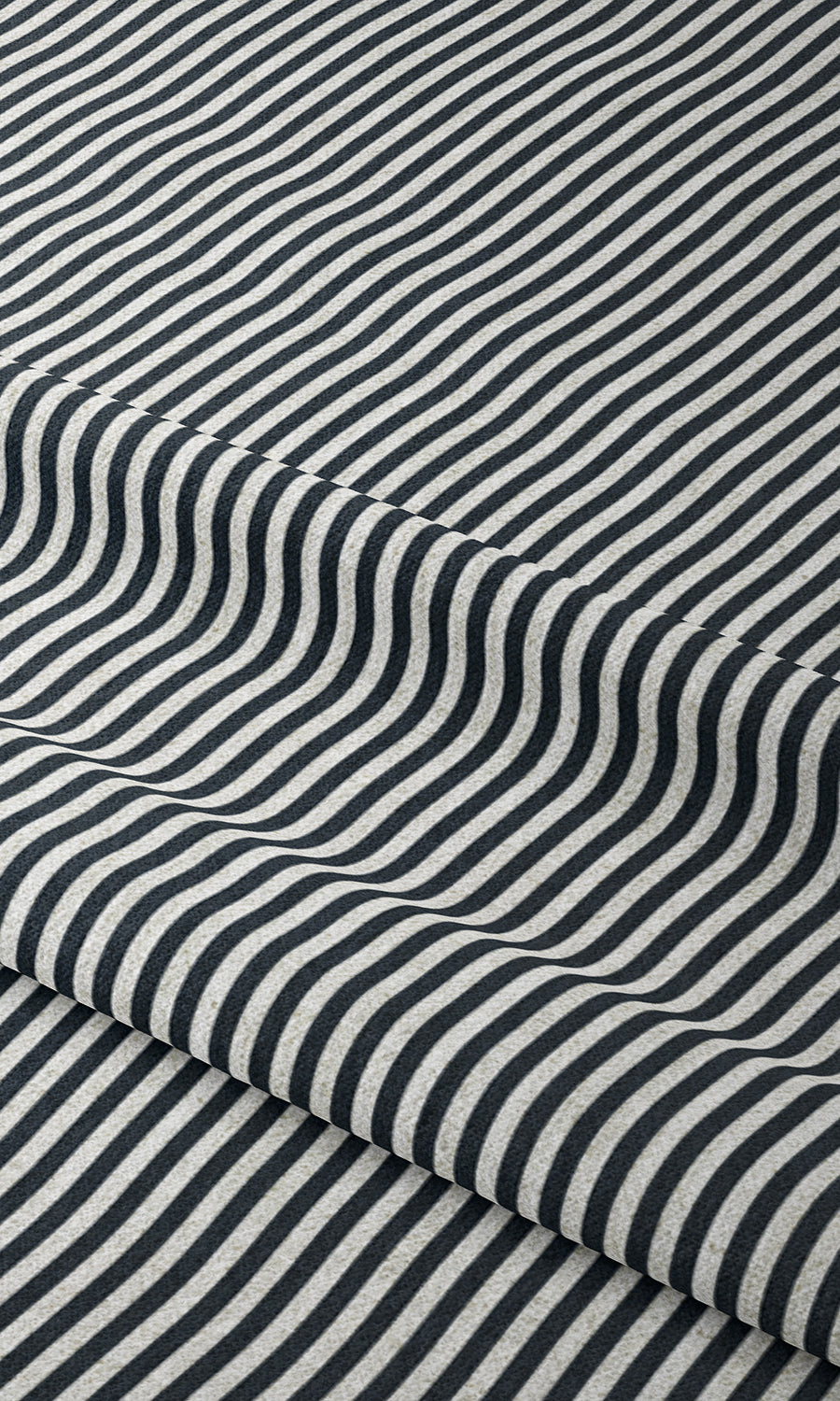 Modern Striped Window Treatments Fabric By the Metre (Midnight Blue)