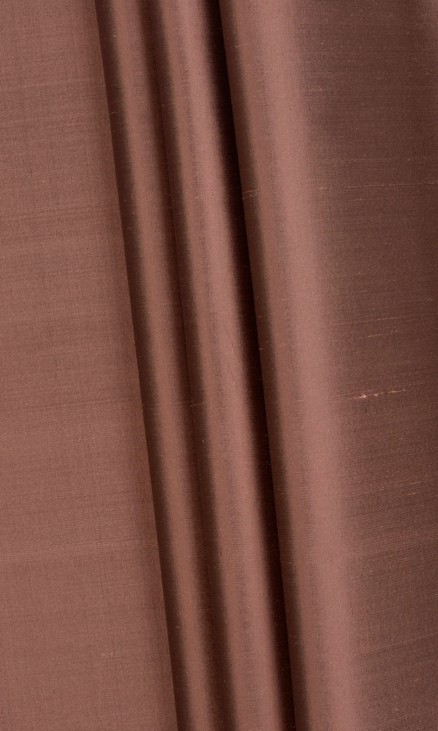Shantung Silk Fabric By the Metre for Curtains & Drapes (Cognac Red/ Brown)